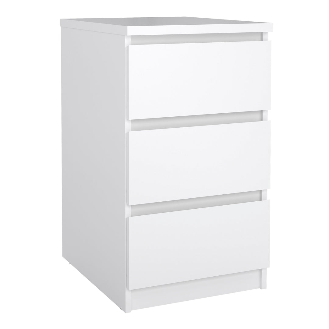 Naia 3 Piece Bedroom Package in White High Gloss