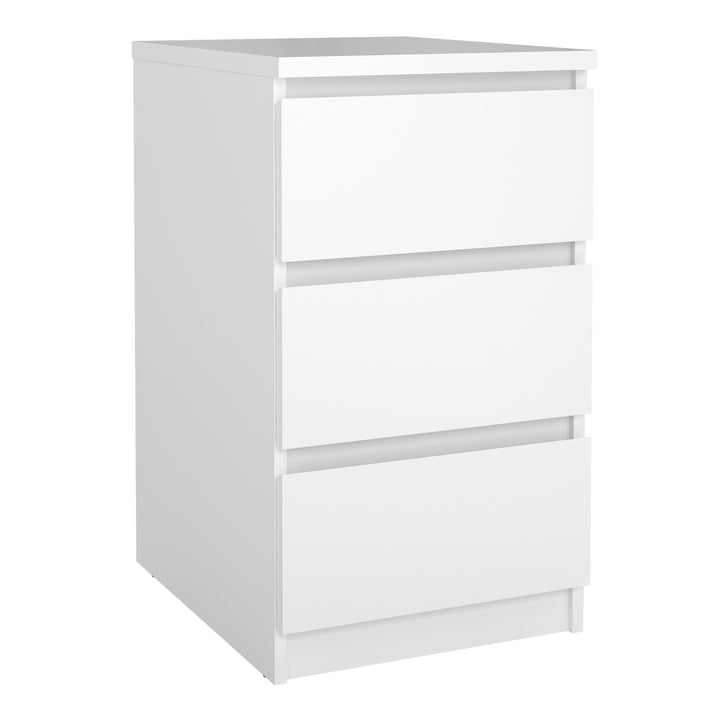 Naia 3 Piece Bedroom Package in White High Gloss