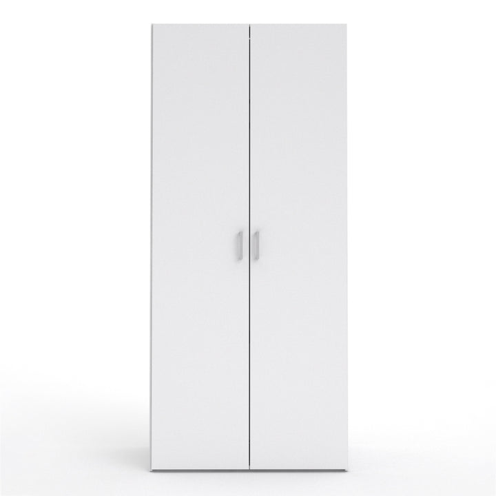 Space Wardrobe with 2 Doors in White 1750