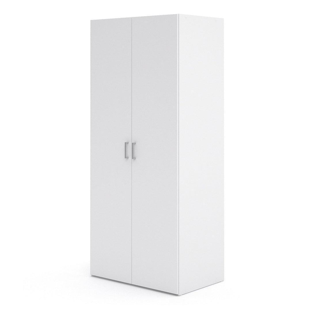 Space Wardrobe with 2 Doors in White 1750