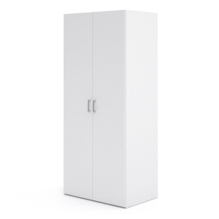 Space Wardrobe with 2 Doors in White 1750