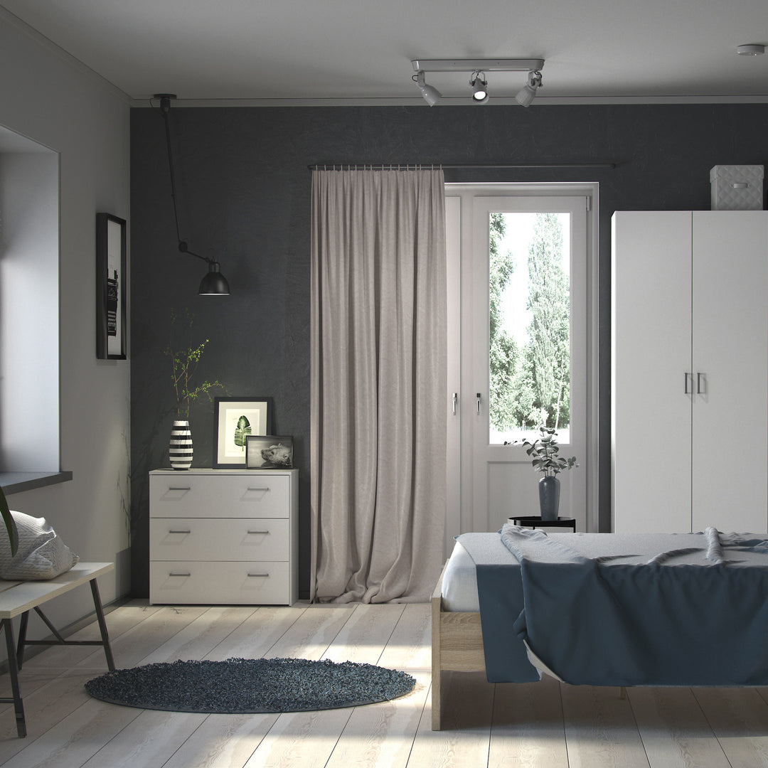 Space Wardrobe with 2 Doors in White 1750