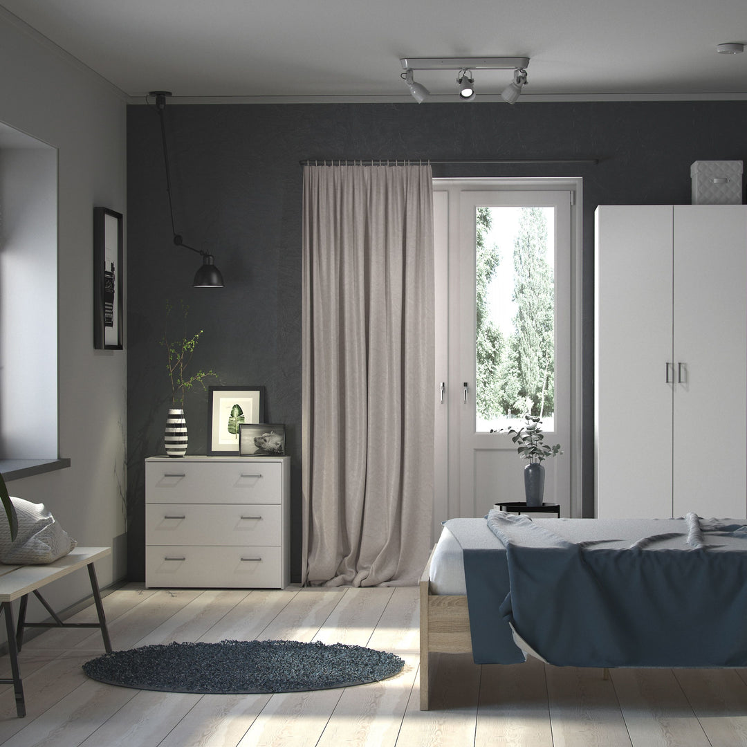 Space Wardrobe with 2 Doors in White 1750
