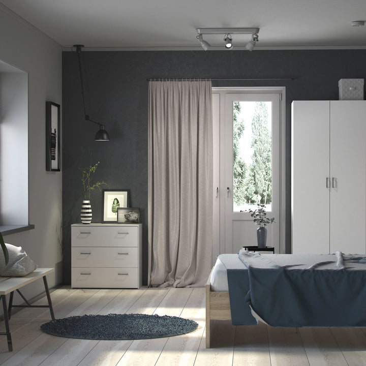Space Wardrobe with 2 Doors in White 1750