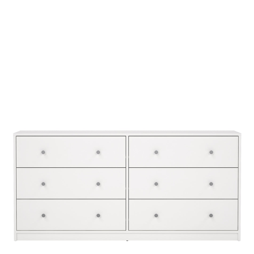 May Chest of 6 Drawers (3+3) in White