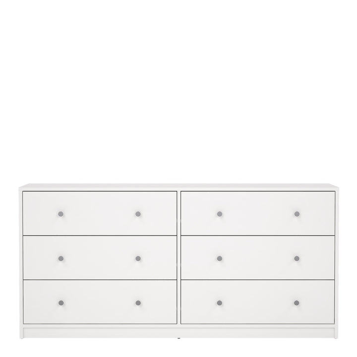 May Chest of 6 Drawers (3+3) in White