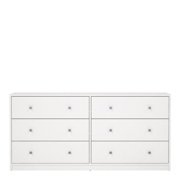 May Chest of 6 Drawers (3+3) in White