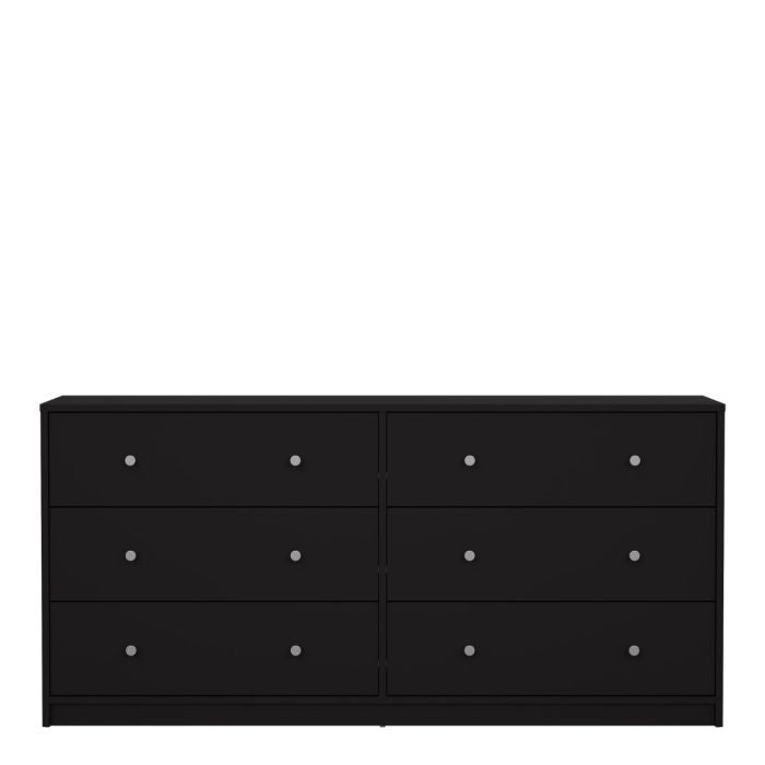 May Chest of 6 Drawers (3+3) in Black