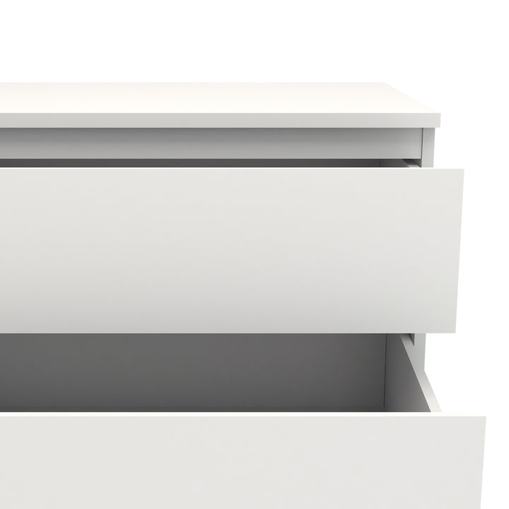 Nova Narrow 5 Drawer Chest in White