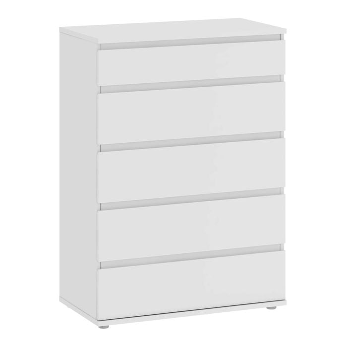 Nova 5 Drawer Chest in White