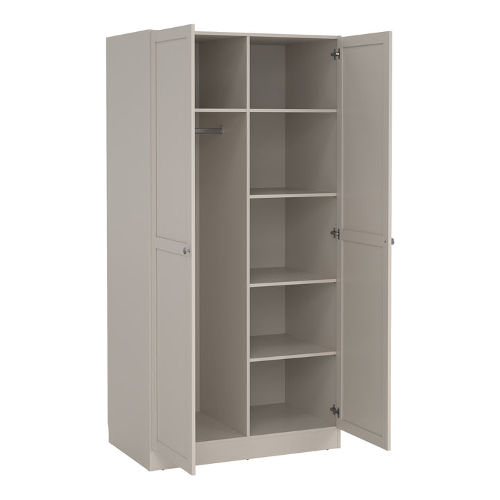 Brande Wardrobe with 2 Frame Doors in Cashmere