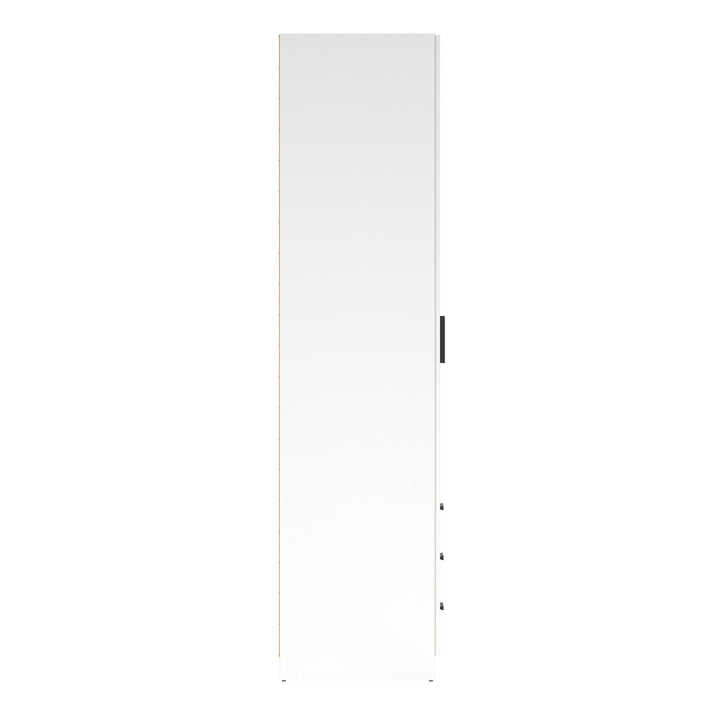 Sprint Wardrobe with 2 Doors + 3 Drawers in White