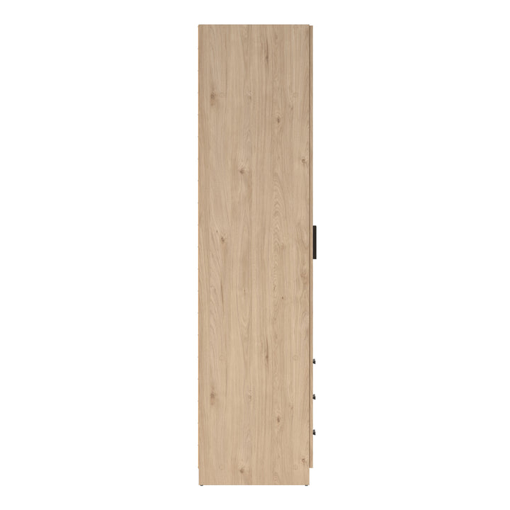 Sprint Wardrobe with 2 Doors + 3 Drawers in Jackson Hickory