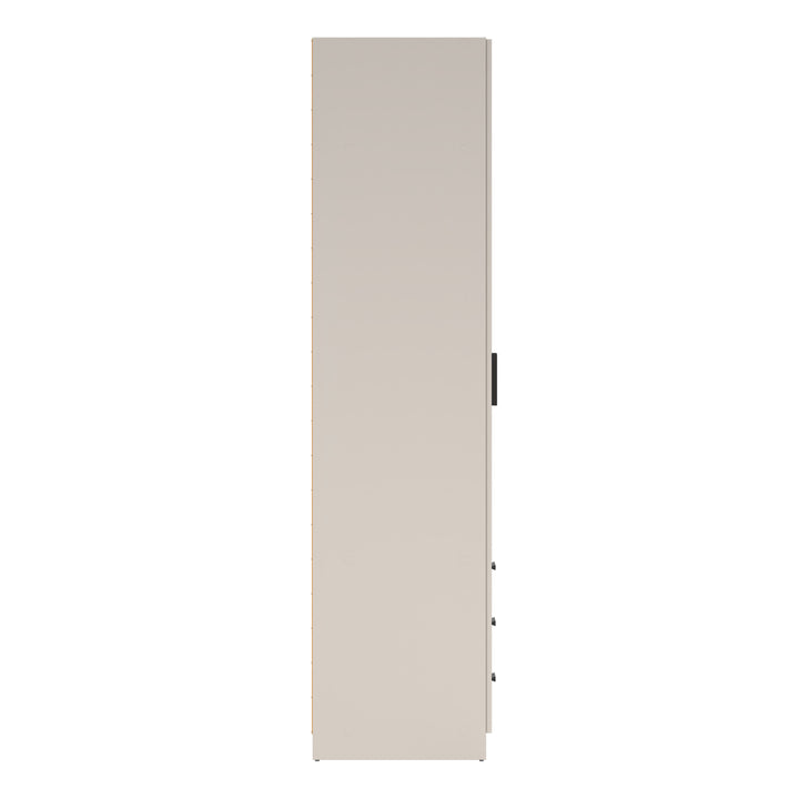 Sprint Wardrobe with 2 Doors + 3 Drawers in Cashmere