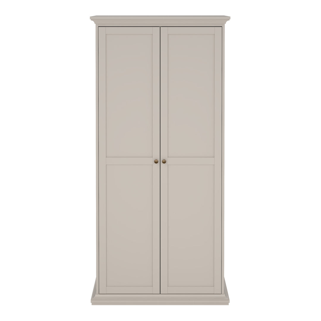 Paris Wardrobe with 2 Doors in Cashmere