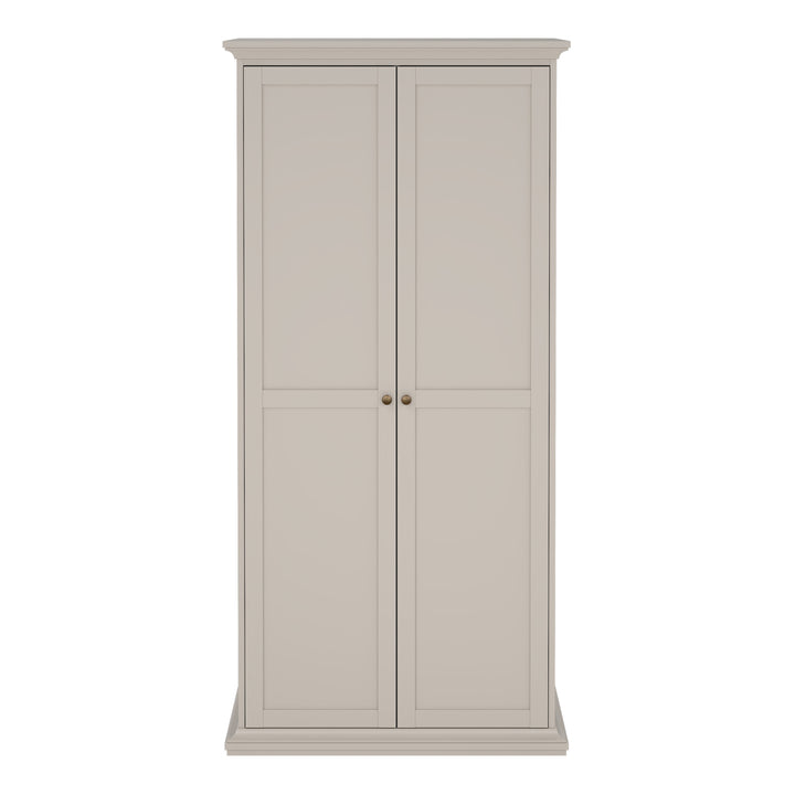 Paris Wardrobe with 2 Doors in Cashmere