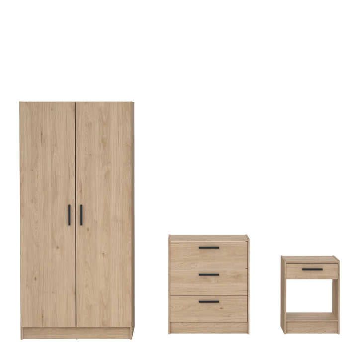 Escape Wardrobe, Chest and Nightstand in Jackson Hickory