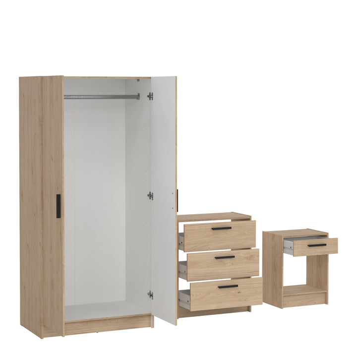 Escape Wardrobe, Chest and Nightstand in Jackson Hickory