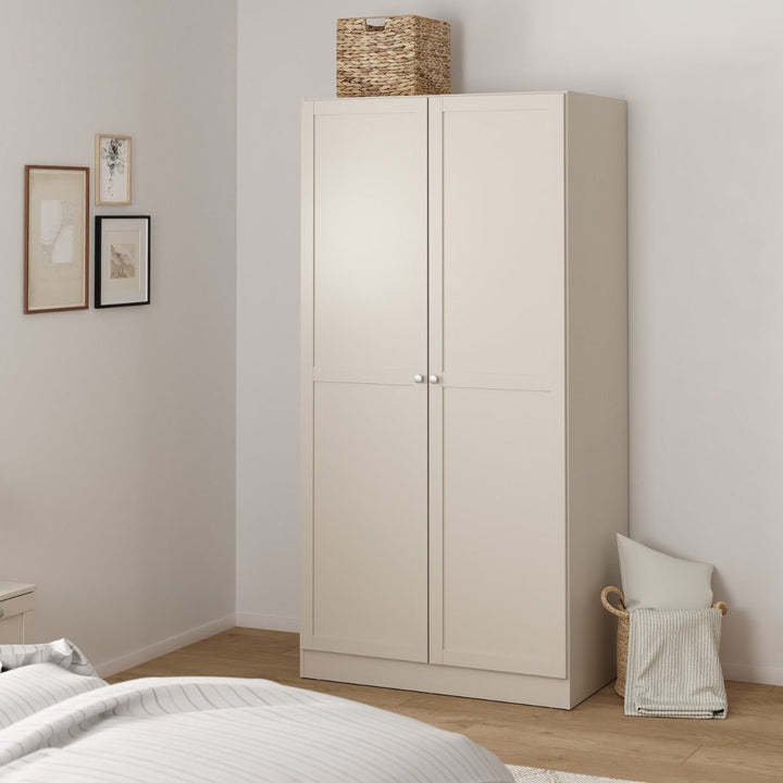 Brande Wardrobe with 2 Frame Doors in Cashmere