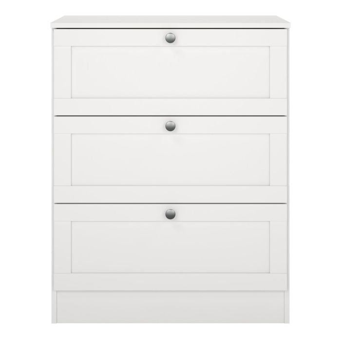 Brande Chest with 3 Frame Drawers in White