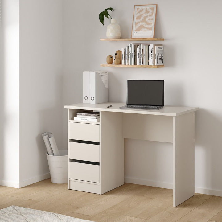 Function Plus Desk 3 Drawers in Cashmere