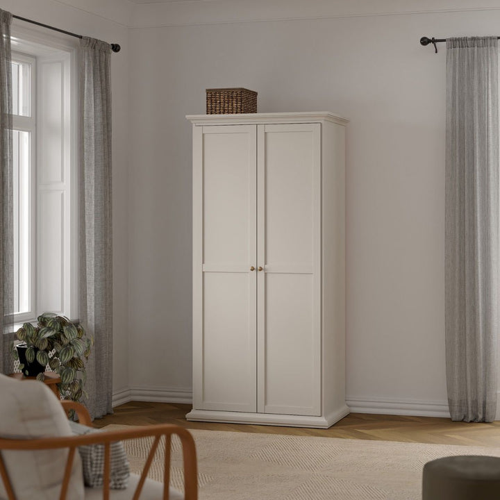 Paris Wardrobe with 2 Doors in Cashmere