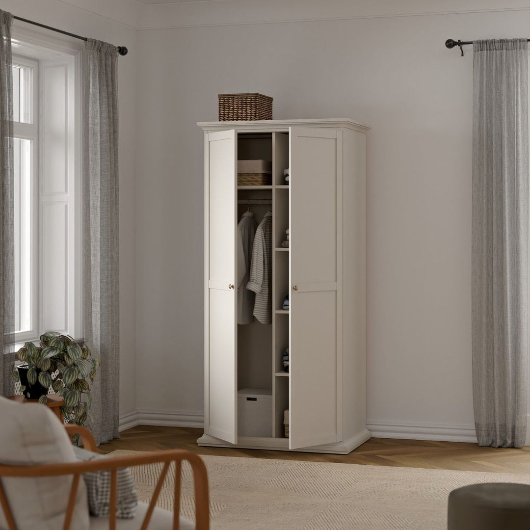 Paris Wardrobe with 2 Doors in Cashmere