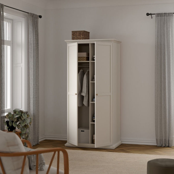 Paris Wardrobe with 2 Doors in Cashmere