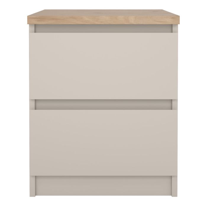 Naia Bedside 2 Drawers in Cashmere Jackson Hickory