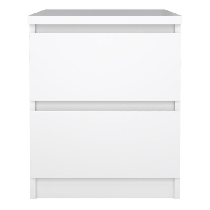 Naia Bedside 2 Drawers in White high gloss