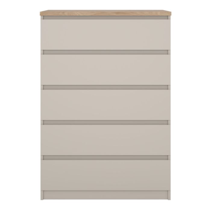 Naia Chest of 5 Drawers in Cashmere Jackson Hickory