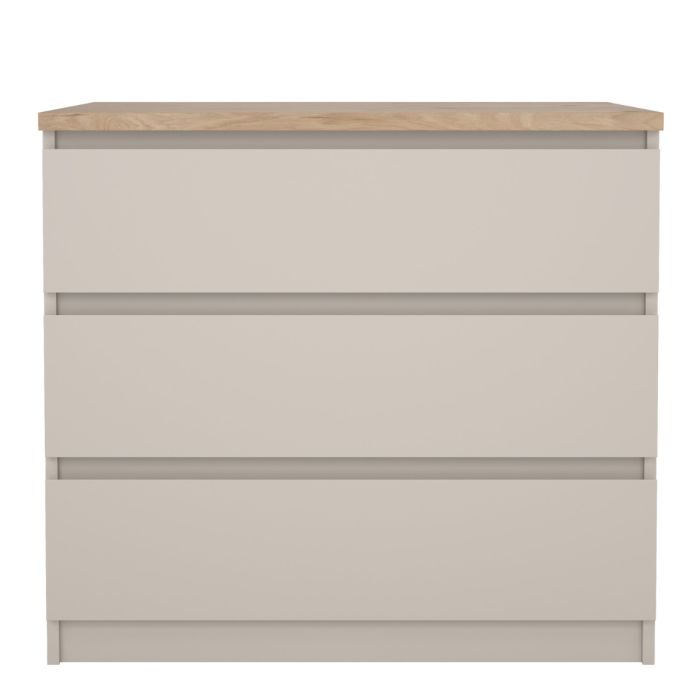 Naia Chest of 3 Drawers in Cashmere Jackson Hickory