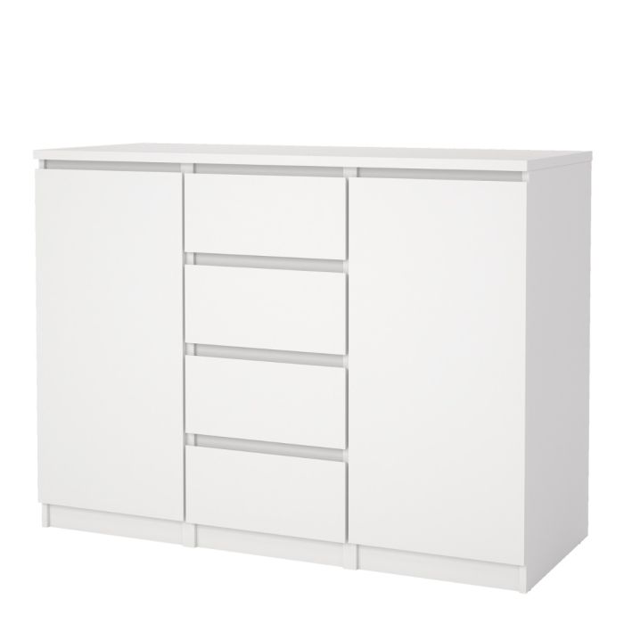 Naia Sideboard 4 Drawers 2 Doors in White