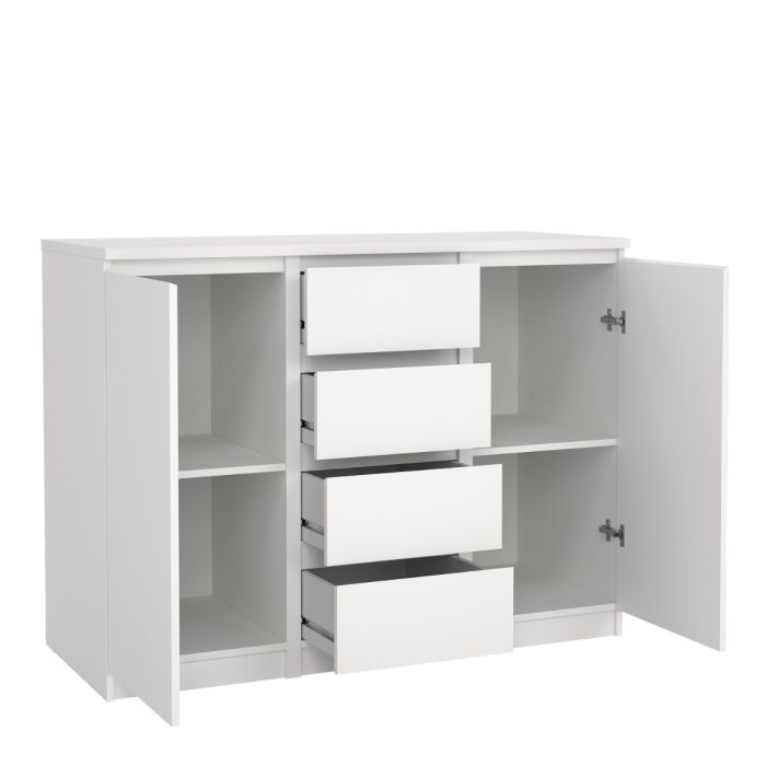 Naia Sideboard 4 Drawers 2 Doors in White