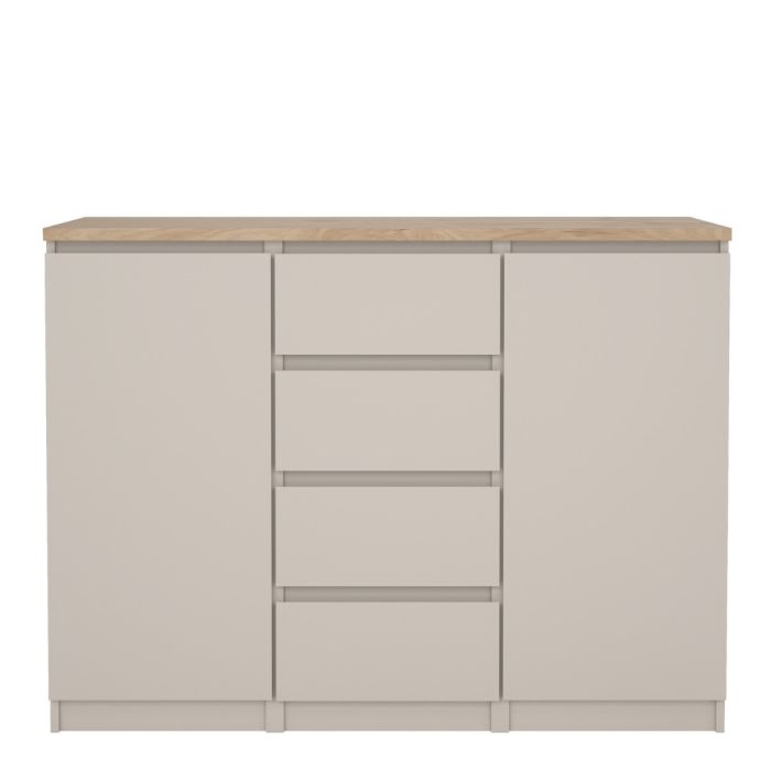 Naia Sideboard 4 Drawers 2 Doors in Cashmere Jackson Hickory