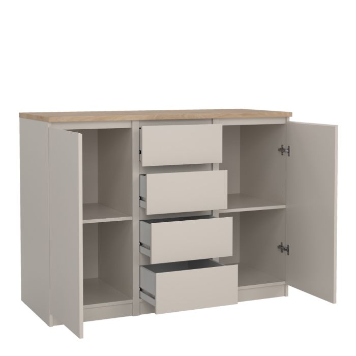 Naia Sideboard 4 Drawers 2 Doors in Cashmere Jackson Hickory
