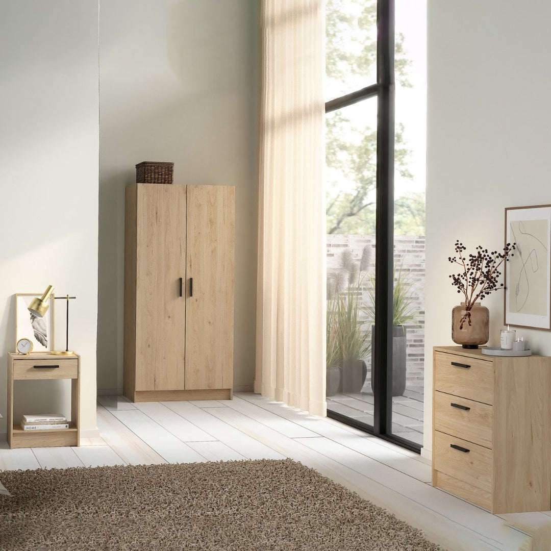 Escape Wardrobe, Chest and Nightstand in Jackson Hickory
