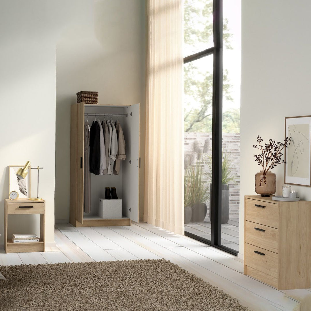 Escape Wardrobe, Chest and Nightstand in Jackson Hickory