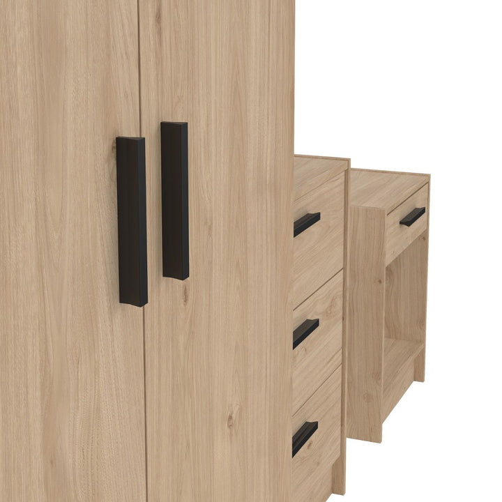 Escape Wardrobe, Chest and Nightstand in Jackson Hickory