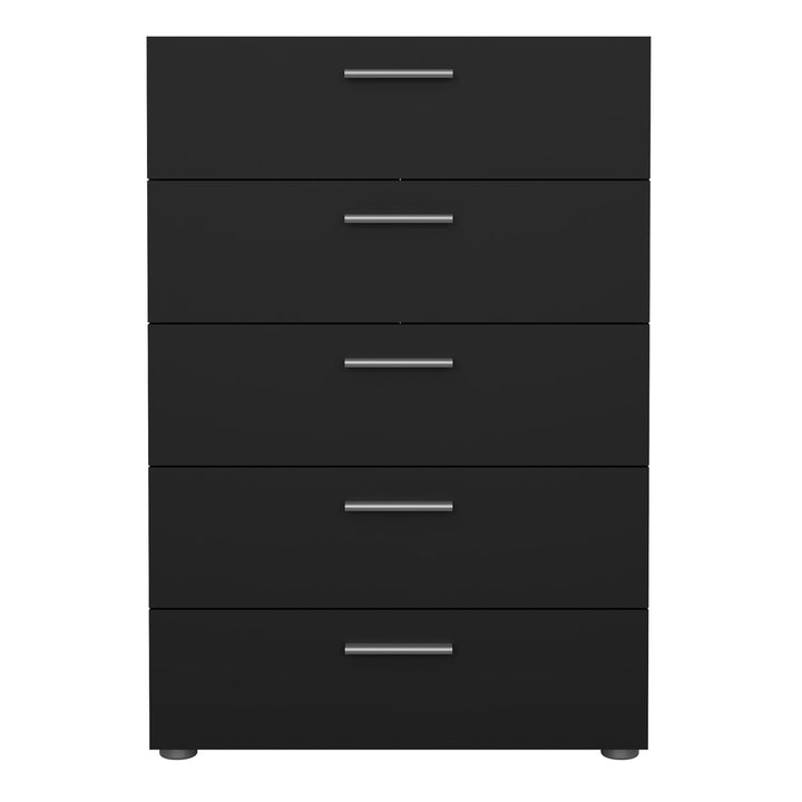 Pepe Chest of 5 Drawers in Black