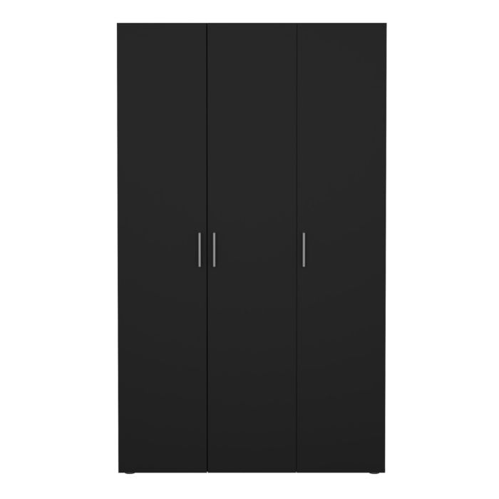 Pepe Wardrobe with 3 Doors in Black
