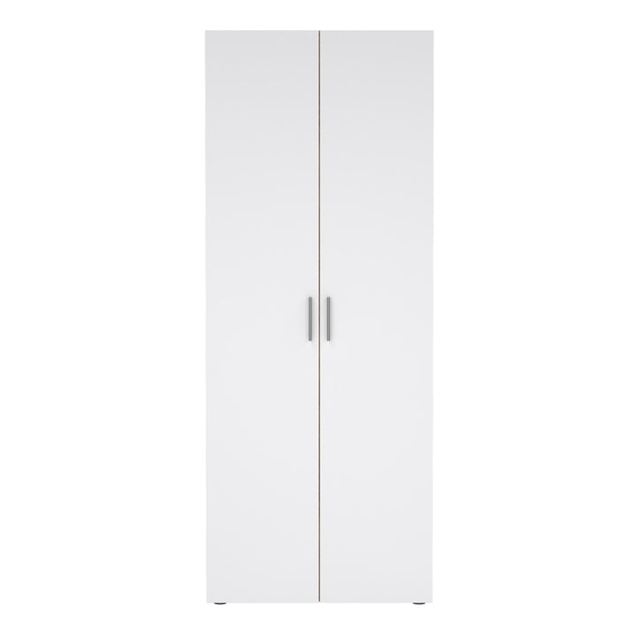 Pepe Wardrobe with 2 doors in Oak with White High Gloss