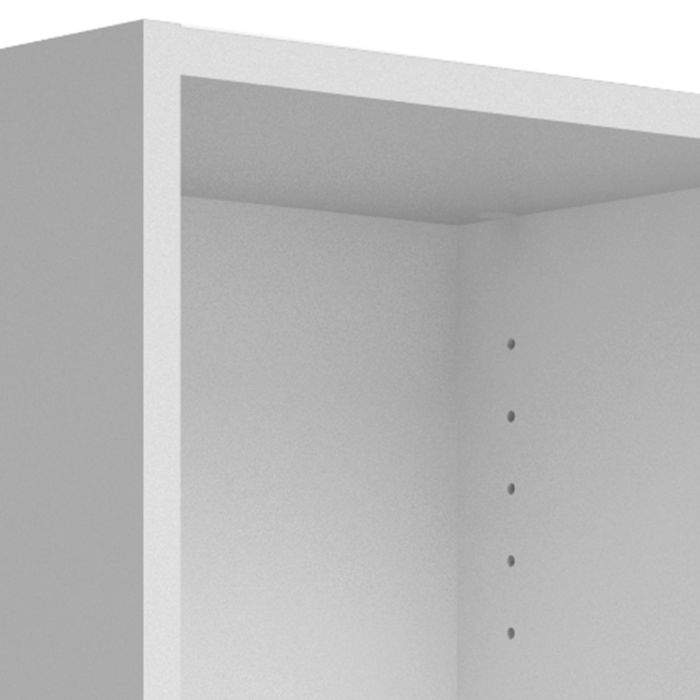 Basic Low Narrow 2 Shelf Bookcase in White