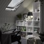 Basic Tall Narrow 4 Shelf Bookcase in White