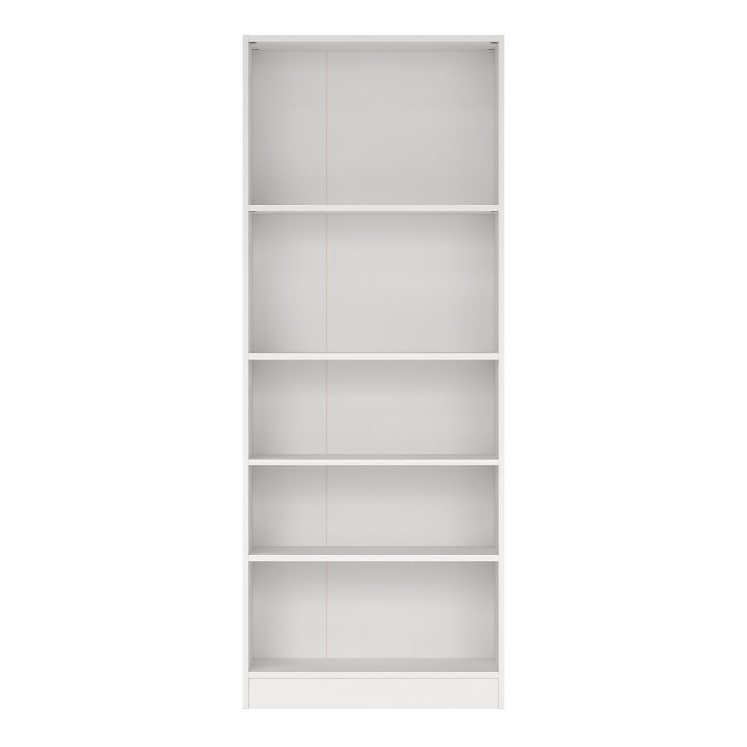 Basic Tall Wide Bookcase 4 Shelves in White