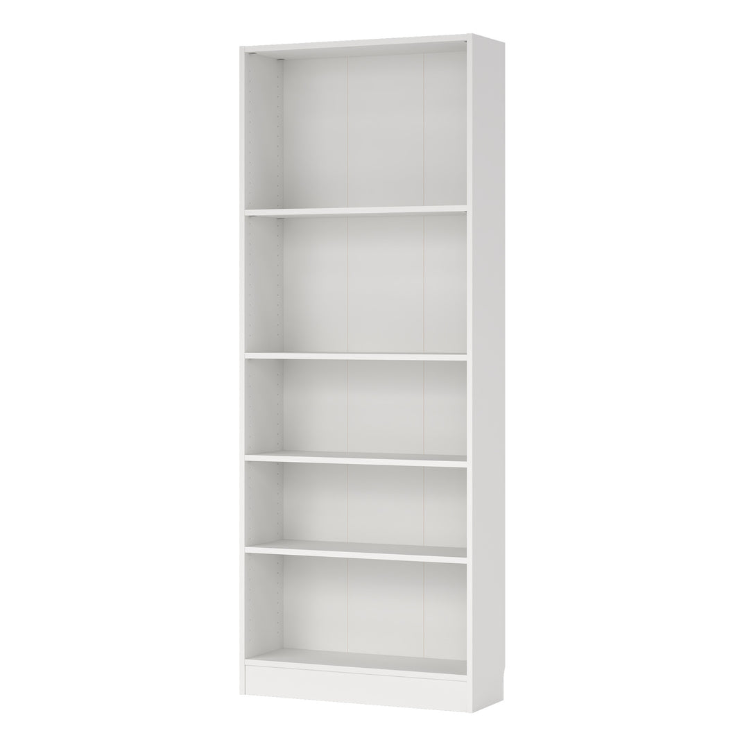Basic Tall Wide Bookcase 4 Shelves in White