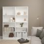 Basic Tall Wide Bookcase 4 Shelves in White