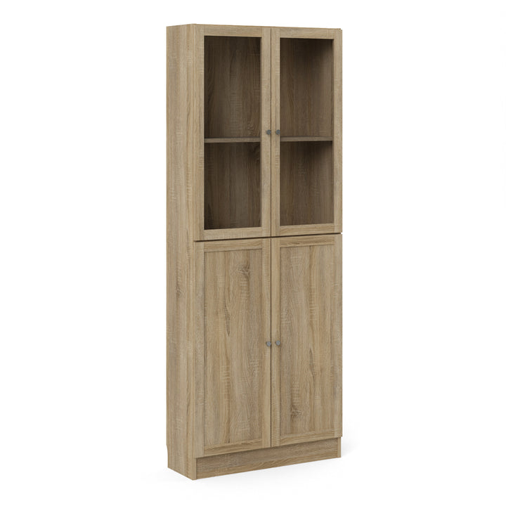 Basic Tall Wide 4 Shelf Bookcase in Oak