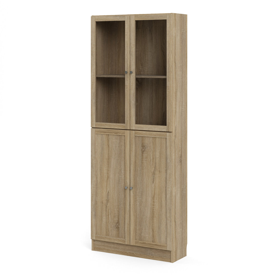 Basic Tall Wide 4 Shelf Bookcase in Oak