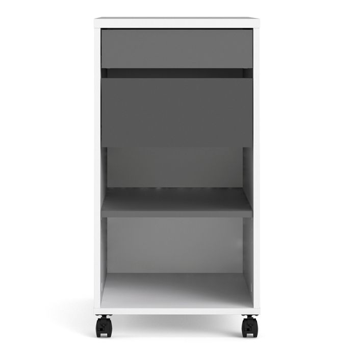 Function Plus Mobile File Cabinet with 2 Drawers and Shelf